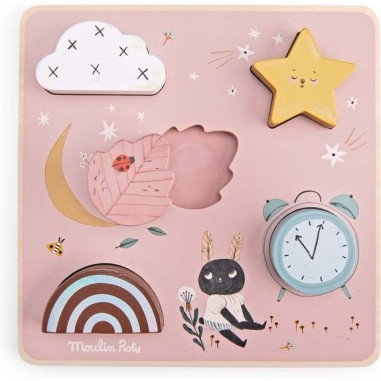 Puzzle sensoriel Après la pluie - Jouet en bois - Moulin Roty