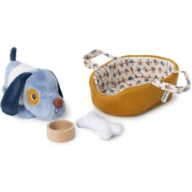 Jules le chien et son panier - Jouet en tissu - Lilliputiens