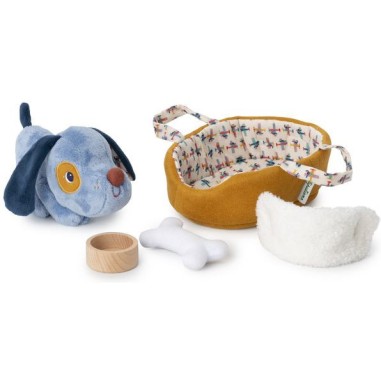 Jules le chien et son panier - Jouet en tissu - Lilliputiens