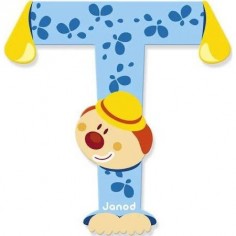 Lettre Bois Clown T 2
