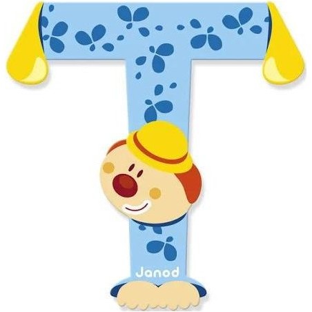 Lettre Bois Clown T