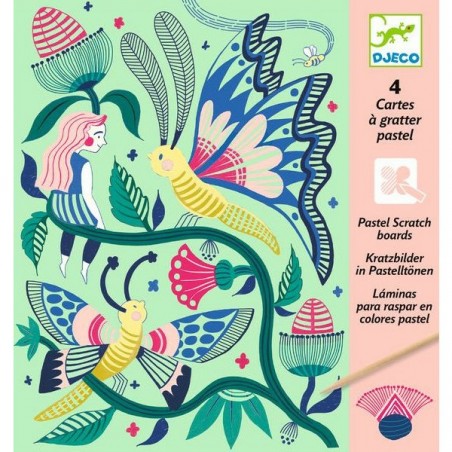 Cartes à gratter pastel Le Jardin Fabuleux