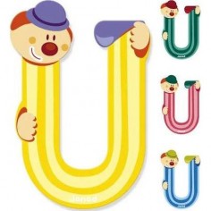 Lettre Bois Clown U 2