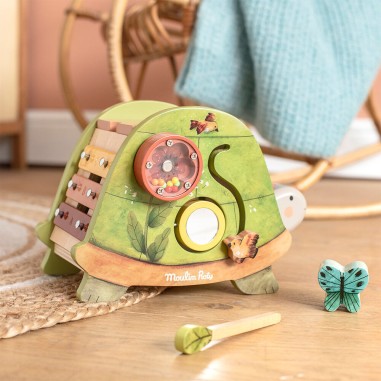 Tortue d'activités - Trois petits lapins - Moulin Roty