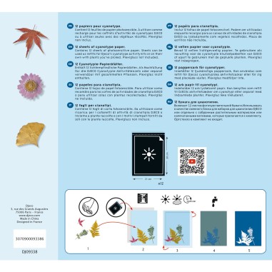 Coffret Cyanotype Papier pour Cyanotype - Papier photosensible - Djeco