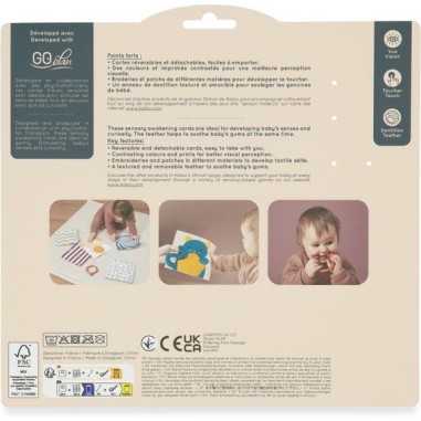 Cartes d'éveil sensoriel pour bébé - Cartes visuelles en tissu, - Kaloo