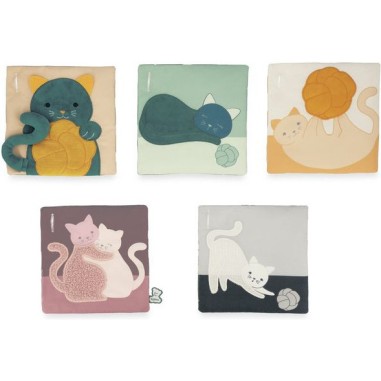 Cartes d'éveil sensoriel pour bébé - Cartes visuelles en tissu, - Kaloo