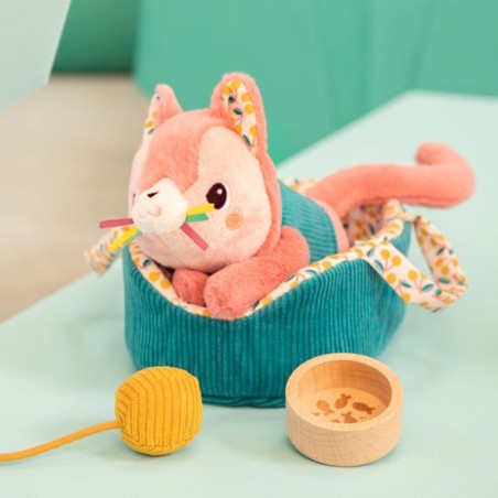 Peluche sonore chat et accessoires, pour bébé dès 12 mois - J'explore - 12 à 24 mois - Lilliputiens