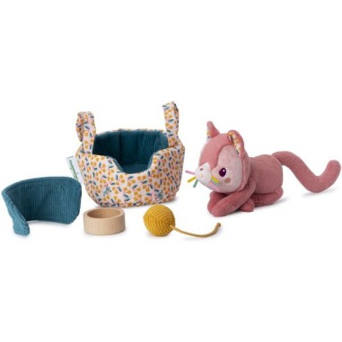 Peluche sonore chat et accessoires, pour bébé dès 12 mois - J'explore - 12 à 24 mois - Lilliputiens