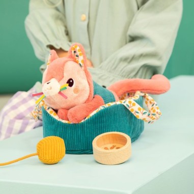 Peluche sonore chat et accessoires, pour bébé dès 12 mois - J'explore - 12 à 24 mois - Lilliputiens