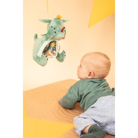 Miroir peluche pour bébé Joe le dragon, jouet magnétique - Je découvre - 0 à 12 mois - Lilliputiens