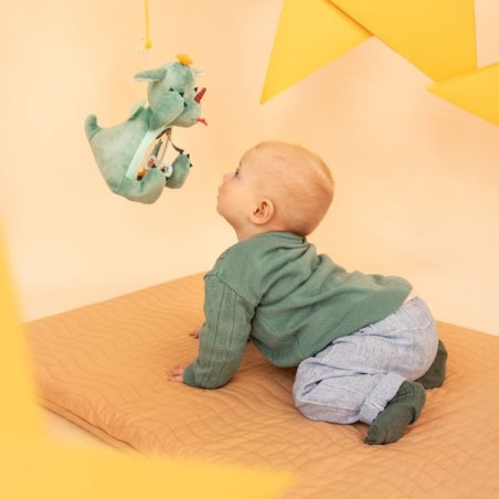 Miroir peluche pour bébé Joe le dragon, jouet magnétique - Je découvre - 0 à 12 mois - Lilliputiens