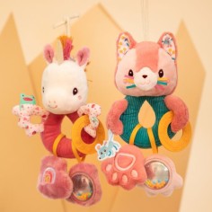 Peluche d'activités licorne rose pour bébé dès 3 mois - Je découvre - 0 à 12 mois - Lilliputiens 2