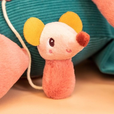 Grande peluche rose Jeanne le chat pour bébé, 87 cm - Je découvre - 0 à 12 mois - Lilliputiens