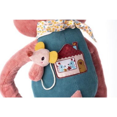 Grande peluche rose Jeanne le chat pour bébé, 87 cm - Je découvre - 0 à 12 mois - Lilliputiens