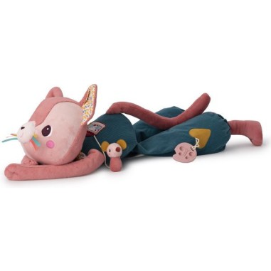 Grande peluche rose Jeanne le chat pour bébé, 87 cm - Je découvre - 0 à 12 mois - Lilliputiens