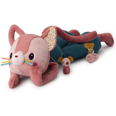Grande peluche rose Jeanne le chat pour bébé, 87 cm - Je découvre - 0 à 12 mois - Lilliputiens