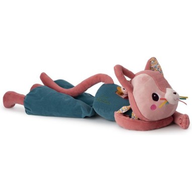 Grande peluche rose Jeanne le chat pour bébé, 87 cm - Je découvre - 0 à 12 mois - Lilliputiens