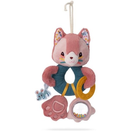 Peluche d'activités chat rose pour bébé dès 3 mois - Je découvre - 0 à 12 mois - Lilliputiens