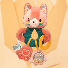 Peluche d'activités chat rose pour bébé dès 3 mois - Je découvre - 0 à 12 mois - Lilliputiens 2