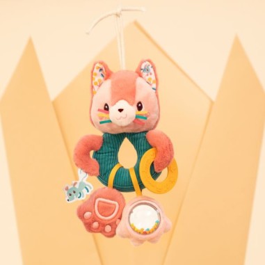 Peluche d'activités chat rose pour bébé dès 3 mois - Je découvre - 0 à 12 mois - Lilliputiens