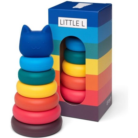 Tour empilable chat Arc-ciel - Jouet d'éveil - Little L