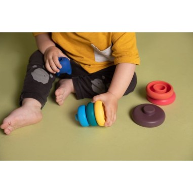 Tour empilable chat Arc-ciel - Jouet d'éveil - Little L