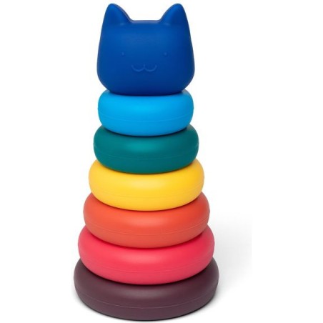 Tour empilable chat Arc-ciel - Jouet d'éveil - Little L