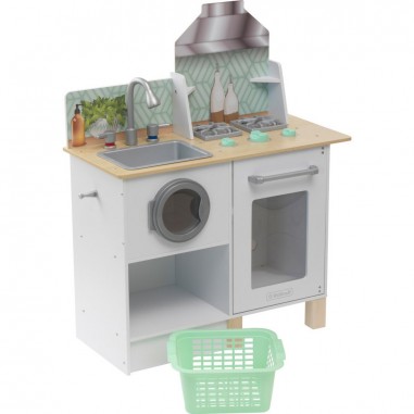 Cuisine enfant en bois et buanderie Whisk & Wash - Kidkraft