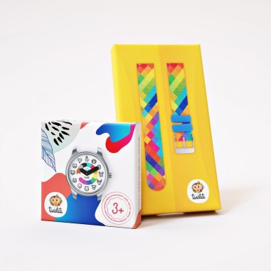 Animaux Arlequin - : La montre pédagogique qui apprend l'heure à vos enfants - Twistiti