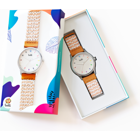 Montre Nombres 9+ Rose - : La montre pédagogique qui apprend l'heure à vos enfants - Twistiti