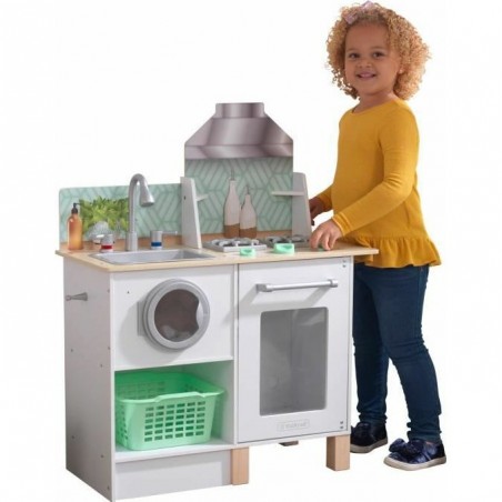 KidKraft - Cuisine en bois et buanderie enfant Whisk & Wash