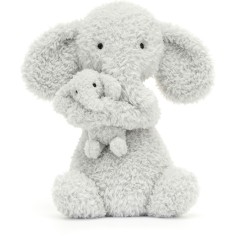 Jellycat Peluche Huddles Grey Elephant 2