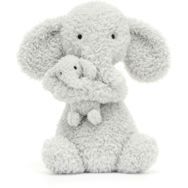 Jellycat Peluche Huddles Grey Elephant
