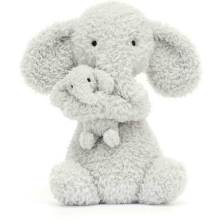 Jellycat Peluche Huddles Grey Elephant