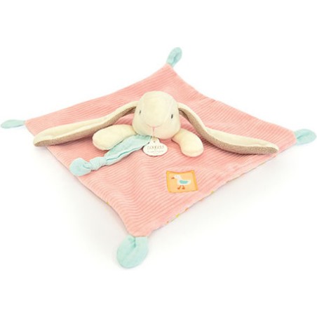Doudou Lapin Ciboulette rose 27 cm - Doux et réconfortant - Doudou et Compagnie