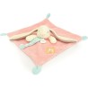 Doudou plat rose Lapin Ciboulette 27 cm - Doudou et Compagnie