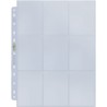 100 Feuilles pour Classeur - 9 pochettes par page : Silver - Ultra.pro