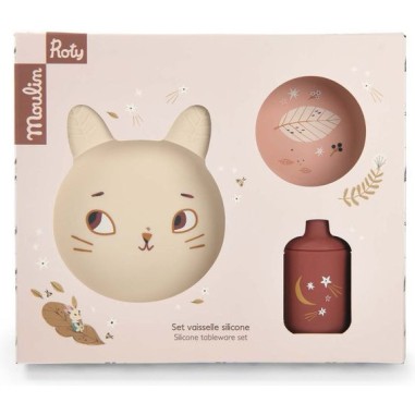 Set vaisselle silicone Après la pluie - Moulin Roty