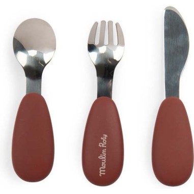 Set couverts silicone Après la pluie - Moulin Roty