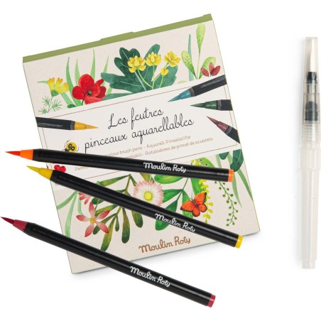 Feutres pinceaux aquarellables Le Jardin du Moulin - Moulin Roty