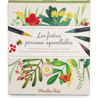 Feutres pinceaux aquarellables Le Jardin du Moulin - Moulin Roty
