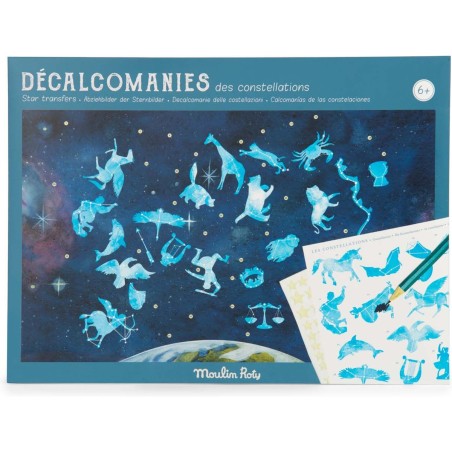 Carte du ciel avec décalcomanies Le Jardin du Moulin - Moulin Roty