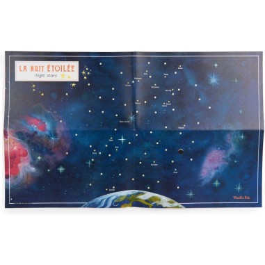 Carte du ciel avec décalcomanies Le Jardin du Moulin - Moulin Roty