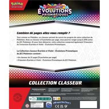 Portfolio 9 pochettes + 5 boosters - Pokémon Evolutions prismatiques