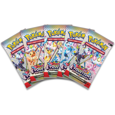 Portfolio 9 pochettes + 5 boosters - Pokémon Evolutions prismatiques