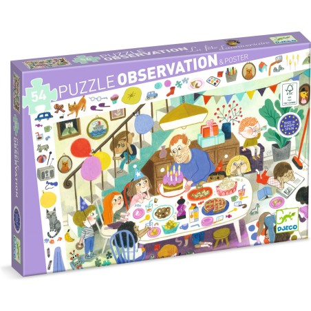 La fête d'anniversaire - 54pcs - Djeco