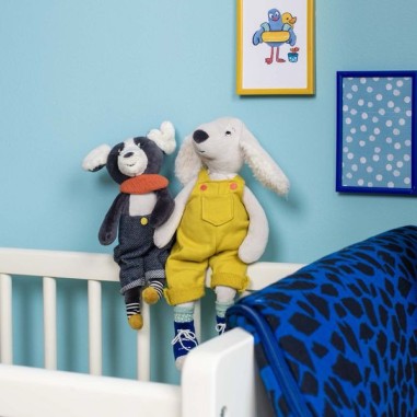 Poupée chien Puce bleu Puce & Pilou - Naissance - Puce & Pilou - Moulin Roty