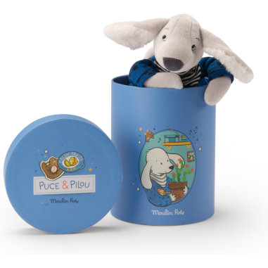 Poupée chien Pilou bleu Puce & Pilou - Naissance - Puce & Pilou - Moulin Roty