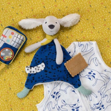 Doudou Pilou bleu Puce & Pilou - Puce & Pilou - Moulin Roty